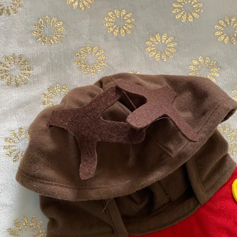 Reindeer Dog Costume - Brown and Red